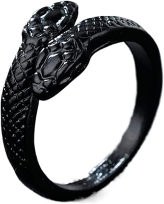 Varuta men's ring, double -headed serpent ring of sexual punk style for men and women.. DIAYTAR NIGERIA: Creating access to affordable products for every Nigerian with our swift delivery service.