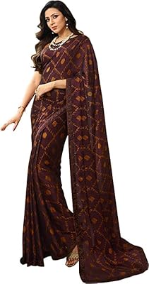 New luxury sari with georgette floral print for Indian woman with border and blouse, size 39.. Shop without limits at DIAYTAR NIGERIA and receive your purchases at budget prices within the week.