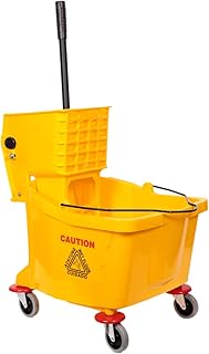 Bucket mop with spinner and casters - yellow, (36 l).. DIAYTAR NIGERIA combines affordability with convenience, delivering your purchases within 5-8 days.