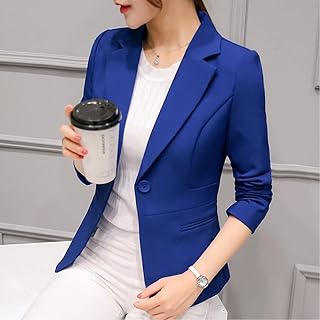 Blue blazer for women for work and office pocket jacket blazer fitted cut.. DIAYTAR NIGERIA connects you with thousands of products at competitive prices, delivered within a week.