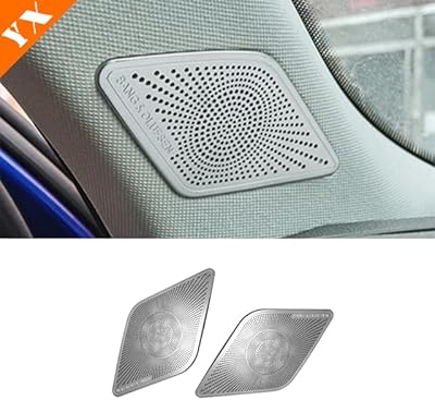 Car interior-car speaker horn anti-switch protective/dust in black stainless steel silver garnish for Audi Q3 RS Q3 Accessories 2019-2023 (Silver 1).. DIAYTAR NIGERIA: Where every click leads to affordable purchases delivered promptly to your door.