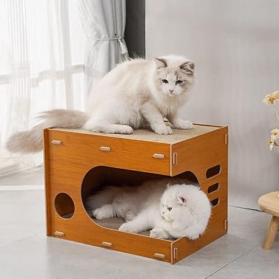 Bed for petty cats, wooden tunnel design, scratch bed in self-assembled cardboard 4 sides, suitable for small, medium and large cats.. Shop smarter with Nigeria's premier e-commerce platform, featuring affordable products delivered nationwide.