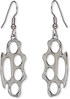Polished silver finish earrings with American fist.. Shop electronics, clothes, and everything in between on DIAYTAR Nigeria.