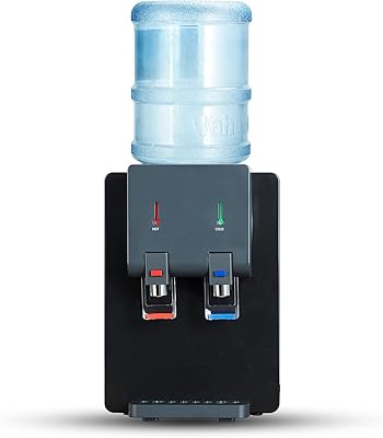 Country water cooler Ecvi Deluxe, can contain a carafe of 3 or 5 gallons, loading from top, hot and cold water, children's safety locking, compact design ideal for houses, kitchens, offices and university dorms, black.. DIAYTAR NIGERIA brings a world of products to your fingertips with affordable prices and quick delivery.