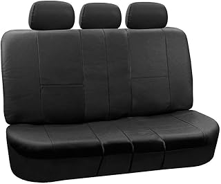 Divided seat cover in leather Polyurethane FH Group in one color, is suitable for most cars, trucks, SUVs and FH PU002013 - Black vans.. Your digital marketplace solution, DIAYTAR NIGERIA delivers quality and value within the week.