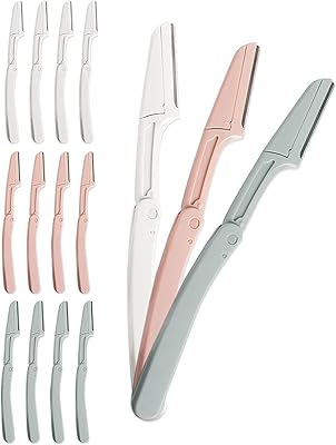 Women's eyebrow razor, 12 pieces, foldable hair removal tools for facial skin, for women and men, help exfoliate and smooth the skin.. Nigeria’s trusted store online — DIAYTAR Nigeria never disappoints.