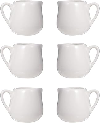 Mini Lux Shine Cream Pichet 6 Pieces: ceramic milk pitcher with coffee and milk handle (70 ml).. Transform your online shopping experience with DIAYTAR NIGERIA's affordable and diverse marketplace.