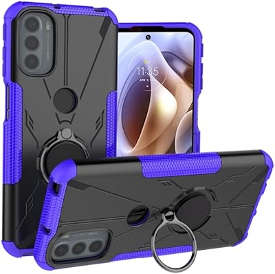BGM shell compatible with Motorola Moto G41 Armor Bear, PC + TPU antichoc protection case with purple support ring.. Shop smart with DIAYTAR NIGERIA's vast selection and enjoy affordable shipping in just 5-8 days.