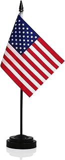 Set of luxury desktop flags Anley USA - 6 x 4 "miniature desktop flag with 12" solid mast - bright colors and discoloration resistant - Base and head of black rod.. DIAYTAR NIGERIA delivers more than products - we deliver affordable solutions within the week.