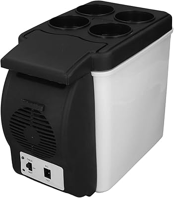 Car refrigerator, 6L 12V 2 in 1 cooling or heating - 15 ° C - 60 ° C - Multifunctional electric cooler with camping belt, vehicles, trip, house, leisure, truck, boat.. DIAYTAR NIGERIA: Making online retail accessible to all with affordable nationwide shipping.