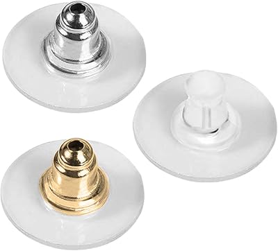 Fine good 150 pairs of transparent and elastic earring cushions - silver, gold and transparent.. Shop the future with DIAYTAR NIGERIA - thousands of products, unbeatable prices, delivery within a week.