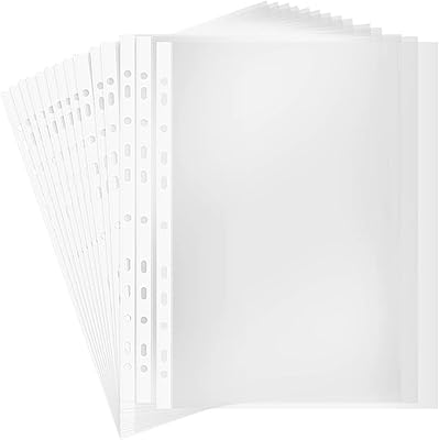 Protectors of transparent pages in A4 format, 100 pages for 11 rings, plastic cover for paper and letters files, transparent documents file (thicker 7C).. DIAYTAR NIGERIA: Making online shopping accessible with affordable prices and nationwide delivery service.