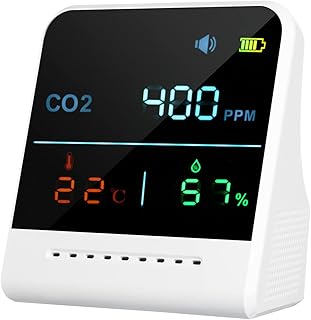 Carbon dioxide tester, air quality monitor, CO2 alarm detector with LCD screen, interior temperature display and humidity, carbon dioxide tester, 1000 mAh rechargeable CO2 counter for the house, classroom, office, hotel.. Big savings, small wait times — shop now at DIAYTAR Nigeria.