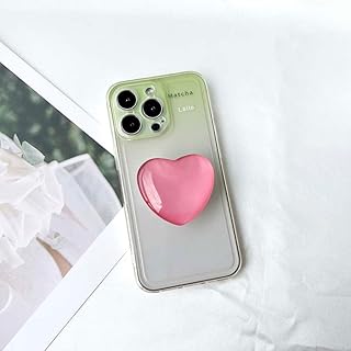 Multifunction foldable and extendable mobile phone handle in the shape of a crystal glass heart (pink glass).. Save more, wait less — DIAYTAR Nigeria delivers faster than ever.