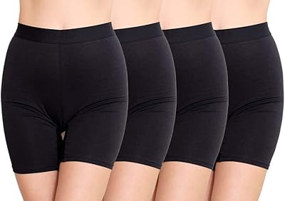 Naptos Slip 4 Pieces Anti-Demangeais in black cotton for women.. DIAYTAR NIGERIA brings the joy of affordable shopping to your fingertips with delivery in less than 8 days.