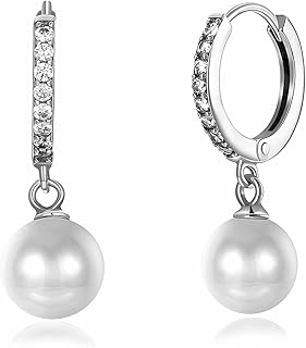 Pendant earrings in golden fresh water pearls gold, hanging earrings in Sterling 925 silver with cubic zirconia for women, mm, gold plated, without precious stones.. Experience budget-friendly shopping at DIAYTAR NIGERIA, Nigeria's premier online marketplace with quick delivery.