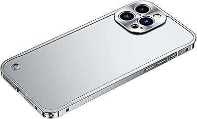 Shock resistant mobile phone case with metal frame for iPhone 13 pro max (silver).. DIAYTAR NIGERIA makes online shopping accessible to all with budget-friendly prices and reliable delivery.