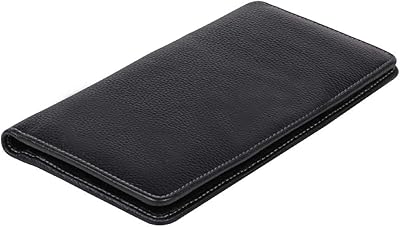 True leather portfolio for men | Folding full -flower leather wallet | credit card holder, silver bag, business portfolio i classic black by santh home.. You shop, we deliver — quick and easy with DIAYTAR Nigeria.