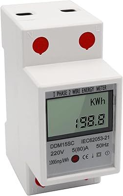 Single-phase LCD digital energy counter on Din Ecam rail, 5-80 A 220 V 50 Hz, DDM15SC electronic energy consumption counter.. DIAYTAR Nigeria combines variety, affordability, and speed — making your online shopping experience not only enjoyable but also cost-effective.