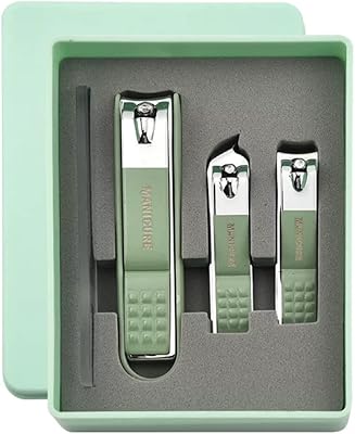Duihagi nail cutting set with support, large nail cutters, cubit pliers and nail files (light green).. Shop from Nigeria's largest product selection at DIAYTAR, with budget-friendly prices and swift delivery.