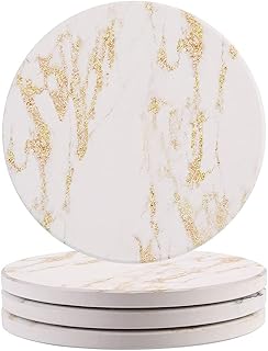 Yililk Cork glass below, round ceramic glass in non -slip ceramic insulating, cork base, carpet absorbing heat, frosty frosting surface, desk, house, 4 rooms (color: e).. DIAYTAR NIGERIA: Putting quality products within reach of every Nigerian through our affordable marketplace.