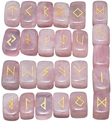 Runic stones of white whale rose, sculpted lettering, set of healing chakra reiki in crystal.. Experience the ultimate in shopping convenience with DIAYTAR NIGERIA's vast catalog and 5-8 day delivery.