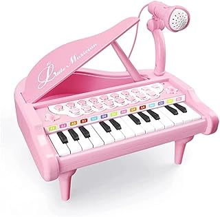 Children piano toy keyboard birthday gift age 1+ 24 touches all-small pink music with microphone.. Experience retail therapy without the financial stress at DIAYTAR NIGERIA's affordable e-commerce platform.