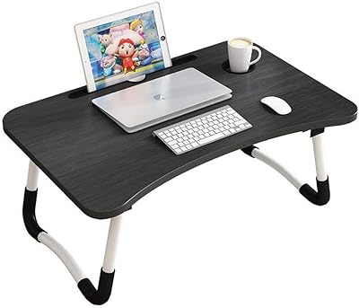 Wigood Multifunction folding table for laptop, children's writing tablet with 15.7 "tray with support for iPad/slot for adjustable non -slip feet to study indoors, eat, read or watch movies on the bed (black).. Shop across boundaries with DIAYTAR NIGERIA's comprehensive catalog delivered nationwide at budget rates.