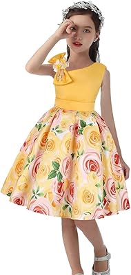 Evening dress for girls from 2 to 10 years old, elegant wedding dress with floral pattern.. Discover the perfect shopping balance at DIAYTAR NIGERIA with competitive prices and prompt delivery.