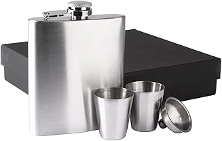 Portable Valcony Homarket in 7 Oz stainless steel with screw cap with funnel, bottle of portable flagon and set of funnels (silver).. DIAYTAR NIGERIA: Your partner in affordable online shopping with reliable 5-8 day shipping nationwide.