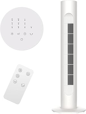 MAELIKE Electric Tour Fan with 45 W remote control, cooling by silent oscillation and timer for bedroom/kitchen/office (white).. DIAYTAR NIGERIA: Where value meets variety with reliable nationwide delivery in under 8 days.