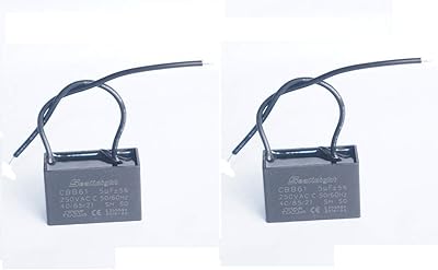 Ceiling fan 5 MFD UF 250 V, hold voltage, Wall fan, office fan, bathroom fan, engine operating capacitor CBB61, pack of 2.. Shop without compromise at DIAYTAR NIGERIA, where quality, affordability, and quick delivery coexist.