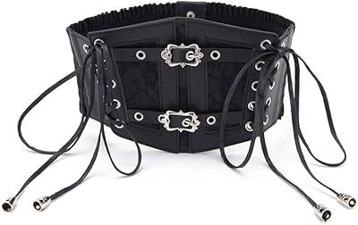 HOMESOGOOD Large Gothic elastic belt with fuax leather rivet punk tie the waist.. Why waste time in traffic when you can shop online at DIAYTAR Nigeria? Enjoy convenience, unbeatable prices, and prompt delivery anywhere in Nigeria.