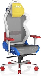 DXRACER AIR SERIES - White, red and blue game chair.. Affordable online shopping is just a click away with DIAYTAR Nigeria.