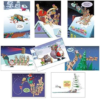 Funner of 24 fun Christmas cards - 8 models, 3 cards of each model.. DIAYTAR NIGERIA delivers more than products - we deliver affordable solutions within the week.