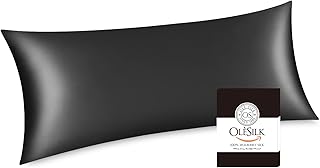 Mulberry pillowcase for mulberry for hair and skin, silk pillow pillow 20 "x 54" with concealed zipper, silk on both sides for women, black.. Shop the future with DIAYTAR NIGERIA - thousands of products, unbeatable prices, delivery within a week.