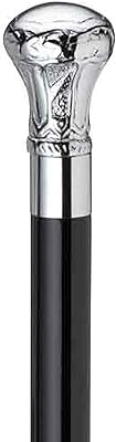 Xian nautical chromed brass handle - cane - 36 inches - chrome/black.. Spend less, get more — that’s the DIAYTAR Nigeria promise.