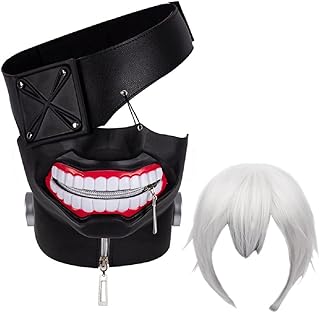 Tokyo ghoul 3D mask/facial mask or necklace set of cosplay masks for the Halloween party.. DIAYTAR NIGERIA: Where shopping is affordable, selection is vast, and delivery is always reliable.