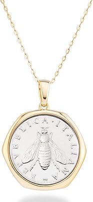 Necklace with pendant in the form of Italian coin in silver Sterling 18 carats real for women and girls, 18 -inch chain, metal.. Nigeria's most loved e-commerce platform delivers affordable shopping solutions to your doorstep.