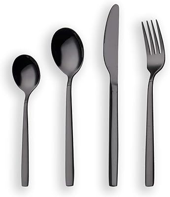 24 -piece cutlery service in black titanium Berglander, 24 -room cutlery service in black stainless stainless steel, service for 6 people.. DIAYTAR Nigeria — the online store where variety meets value.