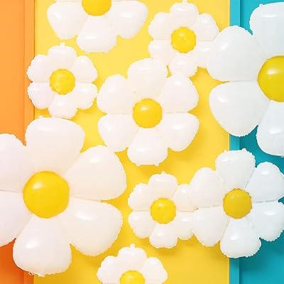 Jihu Balloons Marguerite 9 pieces Balloons with white Marguerite Flower Fleur Magnificent Girls Wedding Birthday Party Baby Shower (3 mixed sizes).. Experience shopping without stress at DIAYTAR NIGERIA's comprehensive and budget-friendly platform.