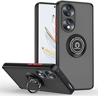 Zobitek Honor 70 mobile phone case with rotary metal ring with crutch and anti-shoc magnetic car support and digital anti-improints (black).. DIAYTAR NIGERIA makes online shopping accessible with our budget-friendly prices and reliable shipping.