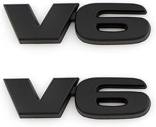2 pieces Upauto Metal V6 Fender Trunk Emblème Sticker Metal Sticker Sticker for black up-v6 black car decoration.. DIAYTAR NIGERIA: Putting quality products within reach of every Nigerian through our affordable marketplace.