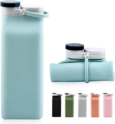 Bottle of foldable water without BPA Alykdon - Sports travel bottles foldable water bottle with triple light anti -leak 20 oz (blue).. DIAYTAR NIGERIA brings the marketplace experience online with affordable and reliable delivery service.