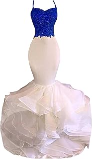 Organza siren evening dress and golden lace for Aiyi, gold.. Get top brands at bottom prices, only on DIAYTAR Nigeria.