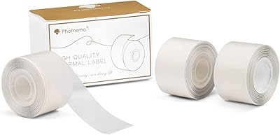 Continuous transparent thermal label compatible with the Fumimo D50 labeling, 20 mm x 6 m, 3 rollers, waterproof, oil resistant, abrasion resistant.. Shop across boundaries with DIAYTAR NIGERIA's comprehensive catalog delivered nationwide at budget rates.