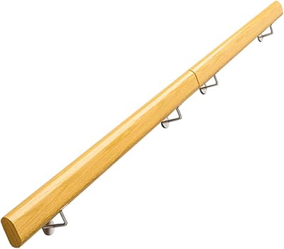 Staircase handling kit with stainless steel supports and tips | Wooden staircase rail | Hand handrail of security non -slip fixed to the wall for the interior and exterior (30 ~ 300 cm).. DIAYTAR NIGERIA: Where shopping dreams become reality with budget-friendly prices and prompt delivery.