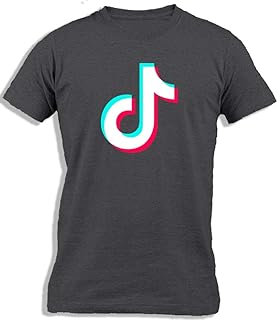 Tiktok TM logo | Online application | Funny cotton t-shirt for men on social networks.. Shop without boundaries at DIAYTAR NIGERIA, offering affordable products with convenient delivery times.