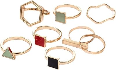 Set of articulation rings in gold plated silver, yellow bells, vintage bohemian style for women and girls.. Experience DIAYTAR NIGERIA, where extensive product variety meets pocket-friendly prices and reliable delivery.
