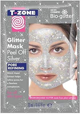 Exfoliating mask and refining pores with silver glitter T zone, 20 ml.. Shop with ease at DIAYTAR NIGERIA and enjoy our extensive product range delivered at affordable rates.